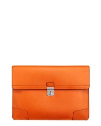 Tumi Astor Drexel Leather Envelope Briefcase Orange None