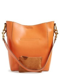 Frye Harness Leather Bucket Bag Yellow