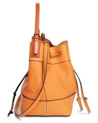 Loewe Midnight Leather Bucket Bag Orange