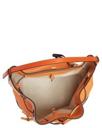 Loewe Midnight Leather Bucket Bag Orange