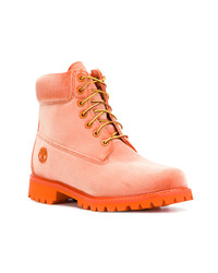 Off-White Velvet Timberland Boots, $817 