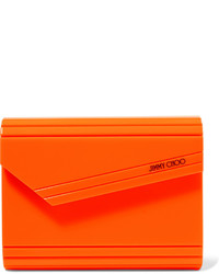 Jimmy Choo Candy Neon Acrylic Clutch Bright Orange