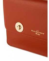 Marion Ayonote Issoria Orange Leather Clutch