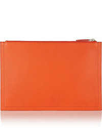 Givenchy Medium Antigona Pouch In Bright Orange Grained Leather