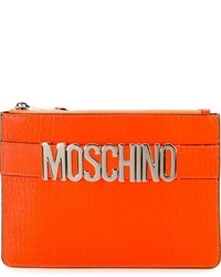 Moschino Logo Plaque Clutch