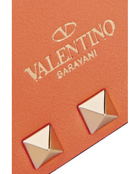 Valentino The Rockstud Leather Shoulder Bag Orange