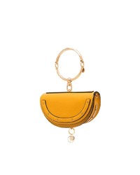 Chloé Yellow Nile Minaudire Leather Bracelet Bag