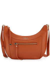 Furla Ginevra Leather Crossbody Bag Tangerine