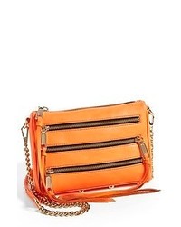Rebecca Minkoff 5 Zip Mini Crossbody Bag Neon Orange