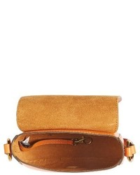 Frye Small Harness Calfskin Leather Saddle Bag Ivory