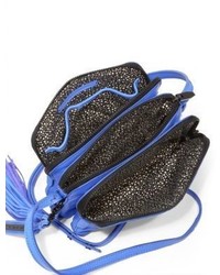 Loeffler Randall Small Triple Zip Leather Crossbody Bag