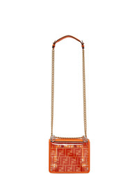 Fendi Transparent And Orange Small Kan I F Bag