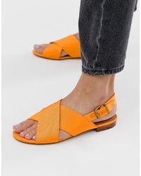 Other Stories Criss Cross Slingback Sandals In Orange