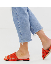 Miss Selfridge Flat Sandals With Multi S In Orange