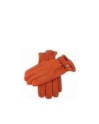 Dents Nubuck Leather Gloves Cognac Red