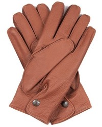 Dents Eton Cashmere Knit Lined Leather Gloves