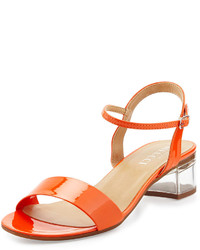 Sesto Meucci Akela Translucent Heel Sandal Orange