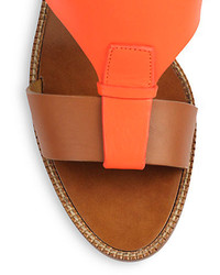 Ralph Lauren Collection Paola Block Heel Leather Sandals