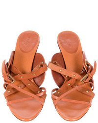 Gucci Grommet Embellished Leather Sandals