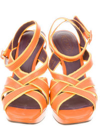 Tod's Leather Multistrap Sandals W Tags