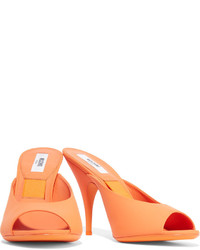 Moschino Neon Coated Leather Sandals
