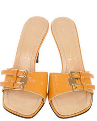 Casadei Patent Leather Slide Sandals