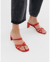 Other Stories Py Knotted Heeled Sandals In Orange