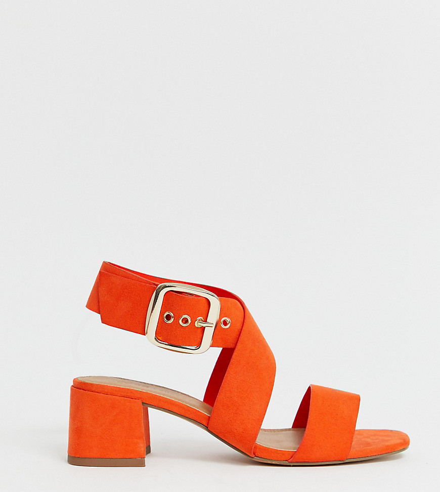 wide fit orange heels