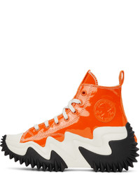 Converse Orange Run Star Motion High Sneakers