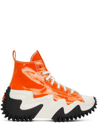 Converse Orange Run Star Motion High Sneakers