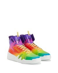 Giuseppe Zanotti Rainbow High Top Sneakers