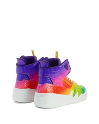 Giuseppe Zanotti Rainbow High Top Sneakers