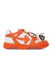 Off-White Orange And White Out Of Office Sneakers