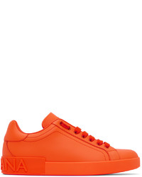 Dolce & Gabbana Orange Portofino Sneakers