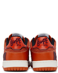 BAPE Orange Sk8 Sta 2 Sneakers