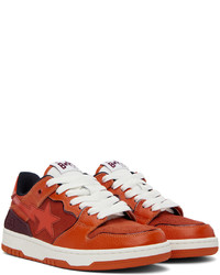 BAPE Orange Sk8 Sta 2 Sneakers