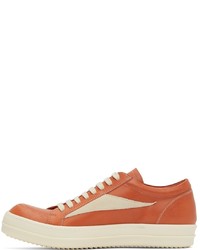 Rick Owens Orange Vintage Sneakers