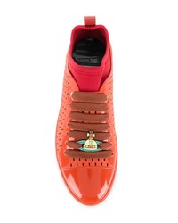 Vivienne Westwood Perforated Lace Up Sneakers