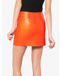 Heron Preston Leather Mini Skirt With Zip