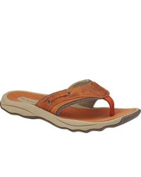 Sperry Top-Sider Outer Banks Thong Orange Leather Thong Sandals