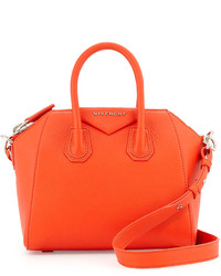 Givenchy Antigona Mini Leather Satchel Bag Burnt Orange, $1,750 | Neiman  Marcus | Lookastic