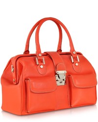 L.a.p.a. Deep Orange Leather Doctor Bag