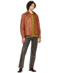 Séfr Brown Matsy Faux Leather Jacket