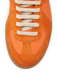 Maison Margiela Replica Mid Top Leather Sneaker Orange