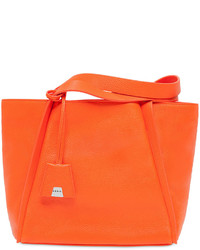 Akris Alex Small Leather Tote Bag Orange