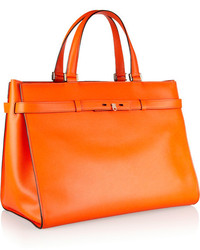 Valextra B Shopping Textured Leather Tote