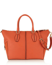 Tod's D Cube Mickey Small Textured Leather Tote