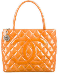 Chanel Patent Leather Medallion Tote