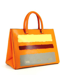 VBH Rothko Pandora Leather Tote Bag Tangerine