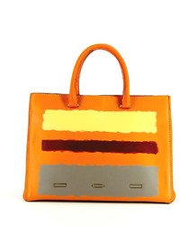 VBH Rothko Pandora Leather Tote Bag Tangerine